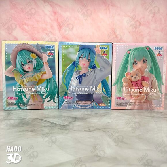 Hatsune Miku Figure Hatsune Miku Conceptual Series Vol 1-3 Figure Set Luminasta - Picture 3 of 7